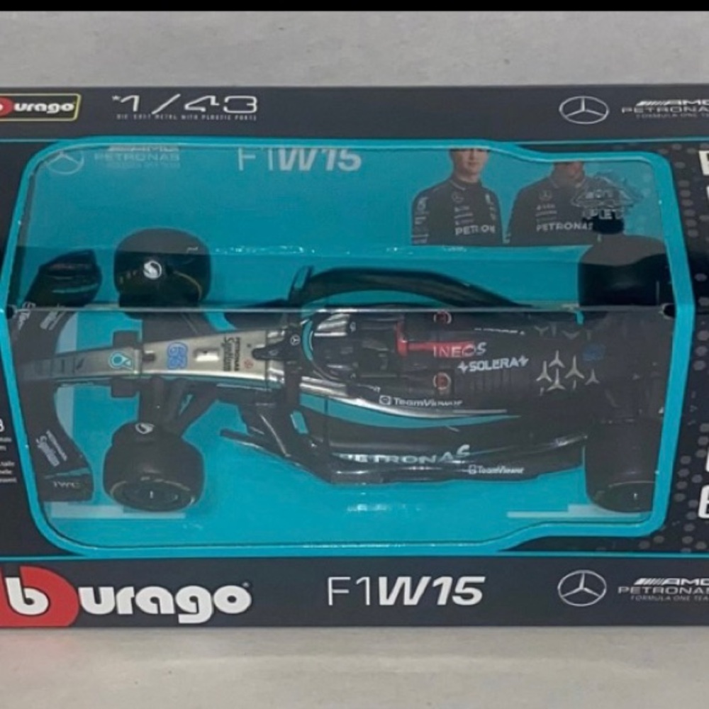 Bburago Mercedes Benz W15 E Performance 1:43 Scale #63 F1 2024 - George Russell